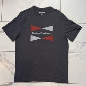 Harley-Davidson Charcoal Tee with Red and White Design